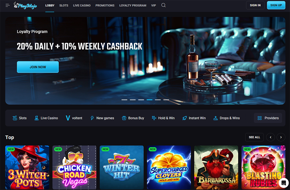 playmojo casino website mrwager