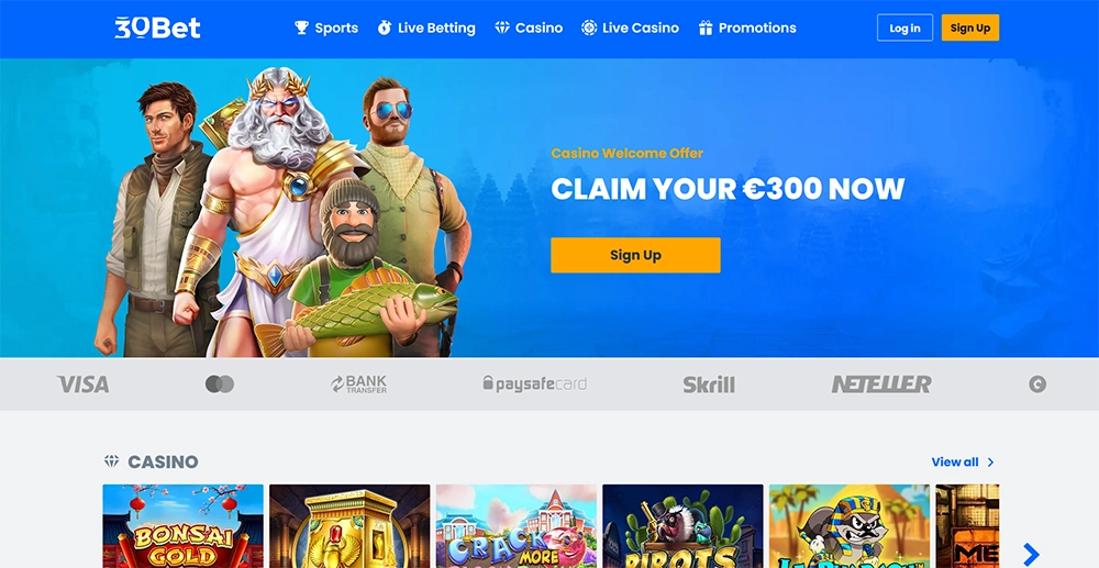 30bet casino website