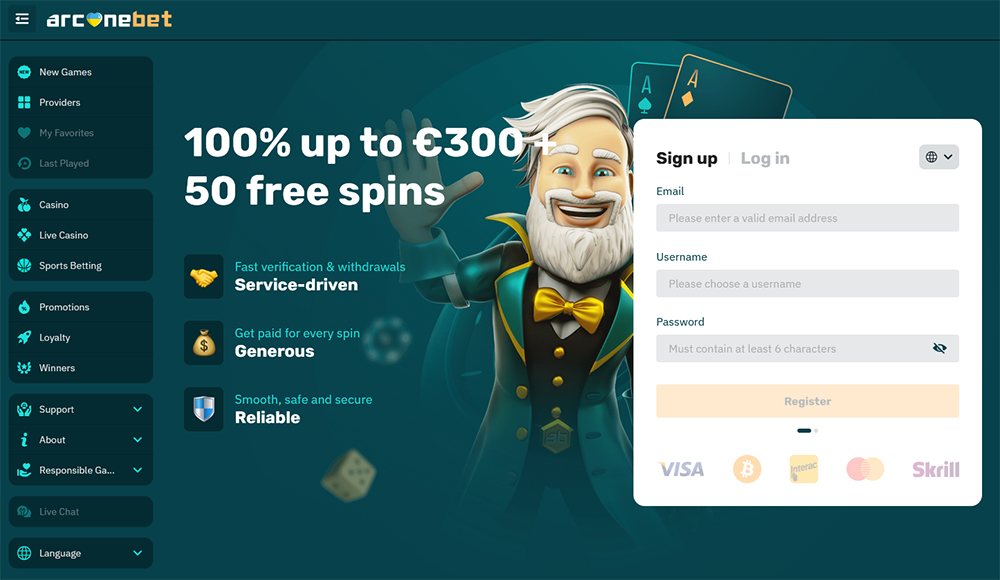 arcanebet casino website