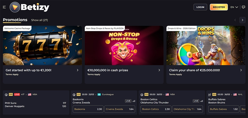 betizy casino website