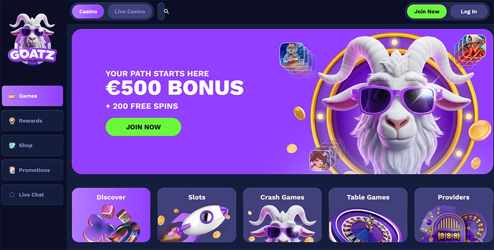 goatz casino website