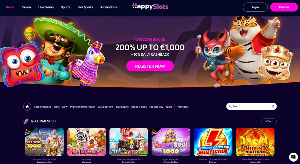 happy slots casino website