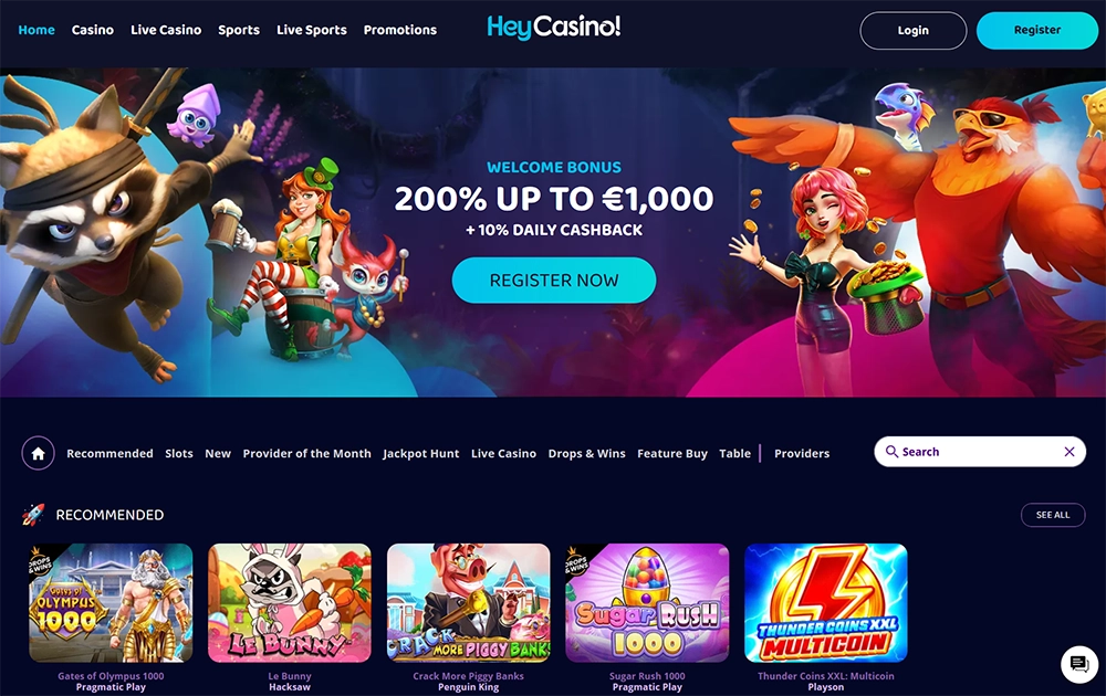 hey casino website