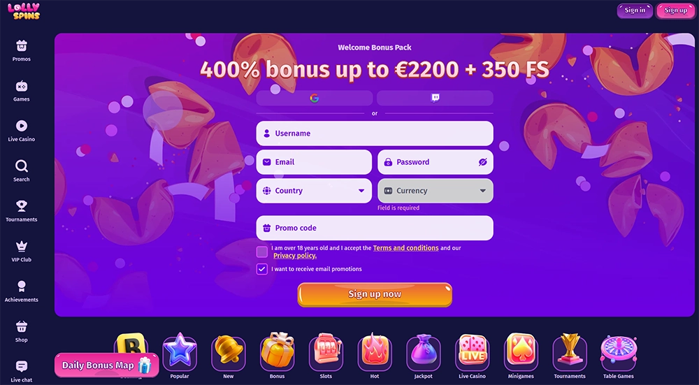 lollyspins casino website mrwager