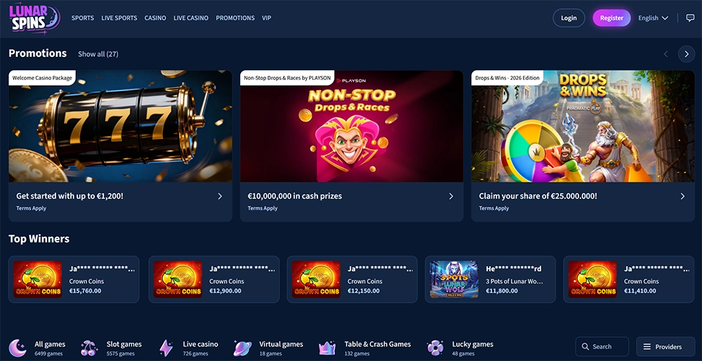 lunarspins casino website