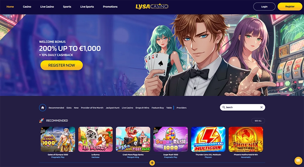 lysa casino website