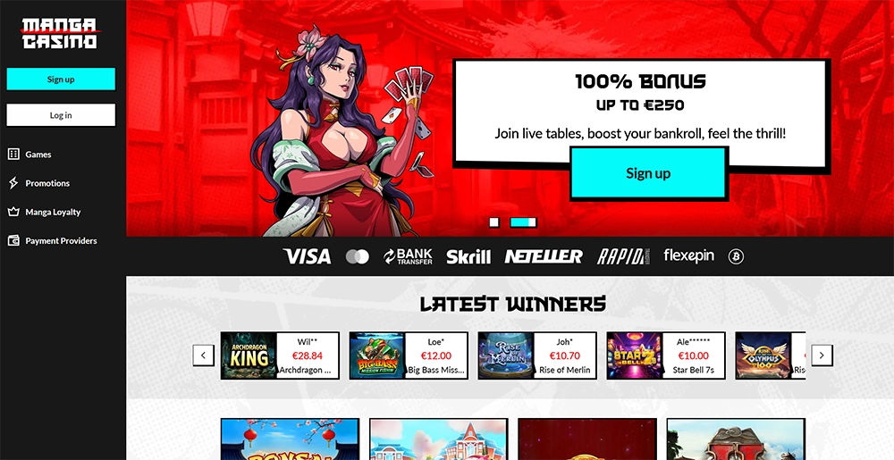 manga casino website