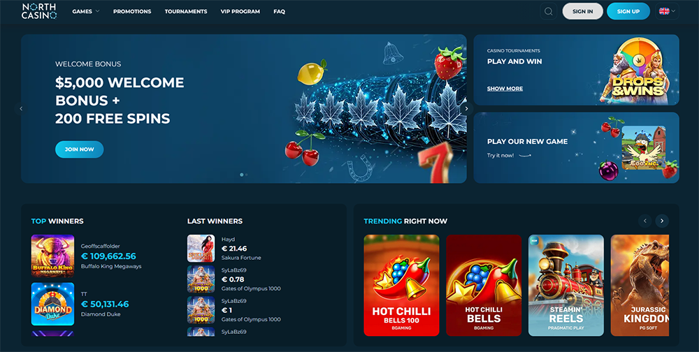 north casino website