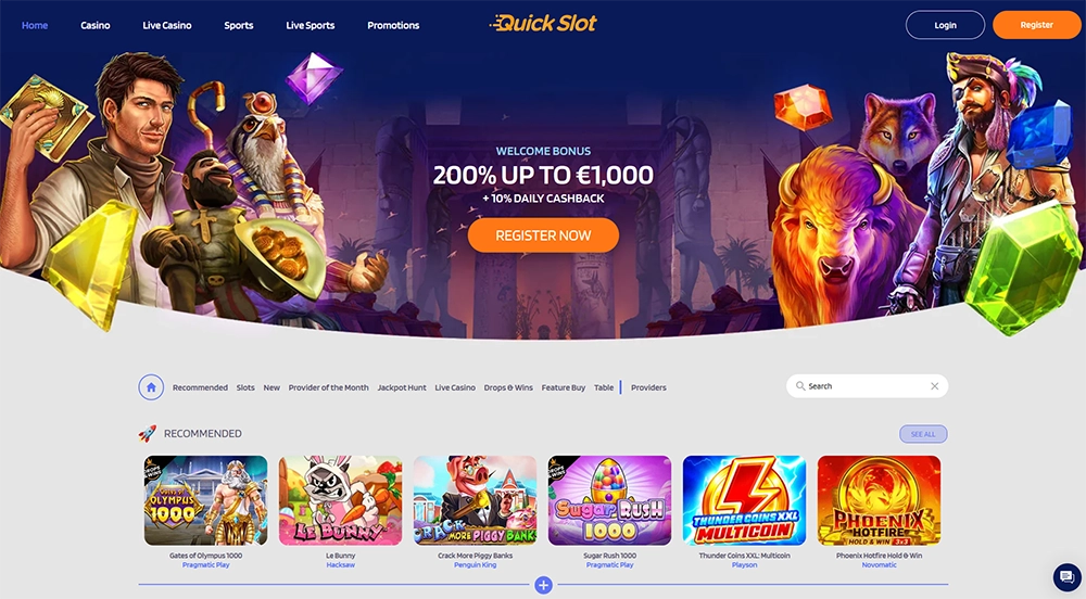 quick slot casino website