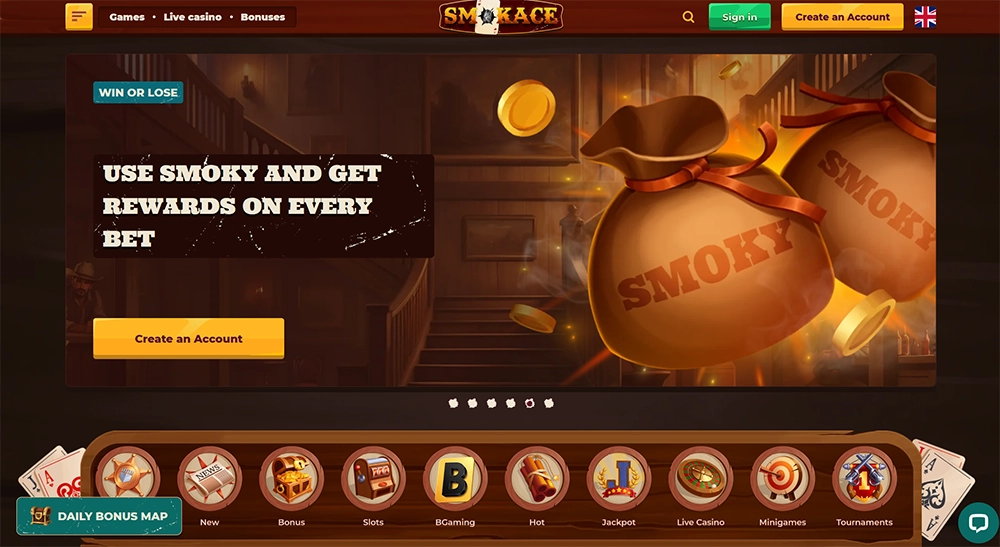 smokace casino website mrwager