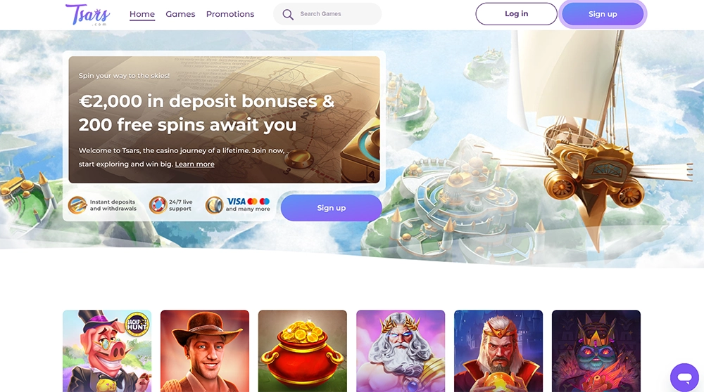 tsars casino website