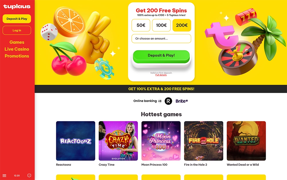 tuplaus casino website