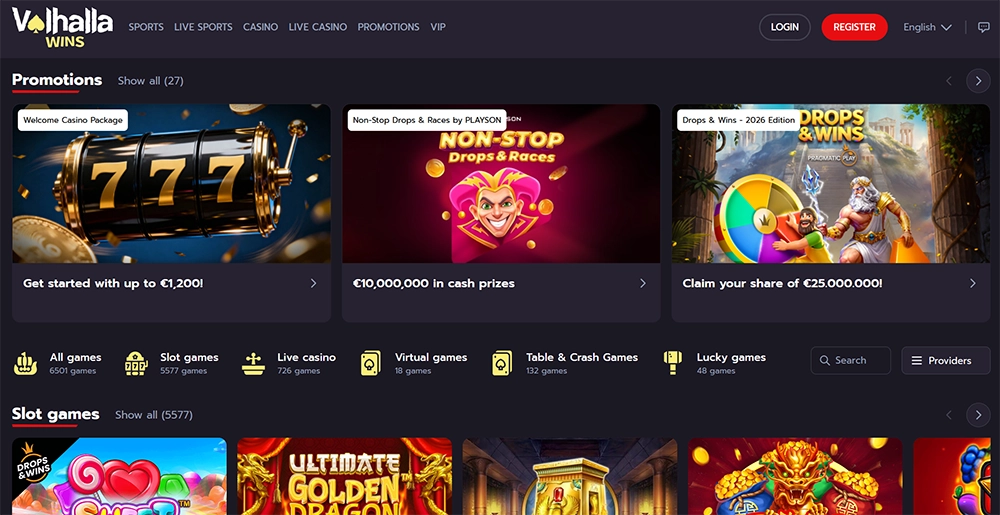 valhalla wins casino website