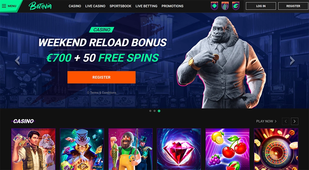 betinia casino website