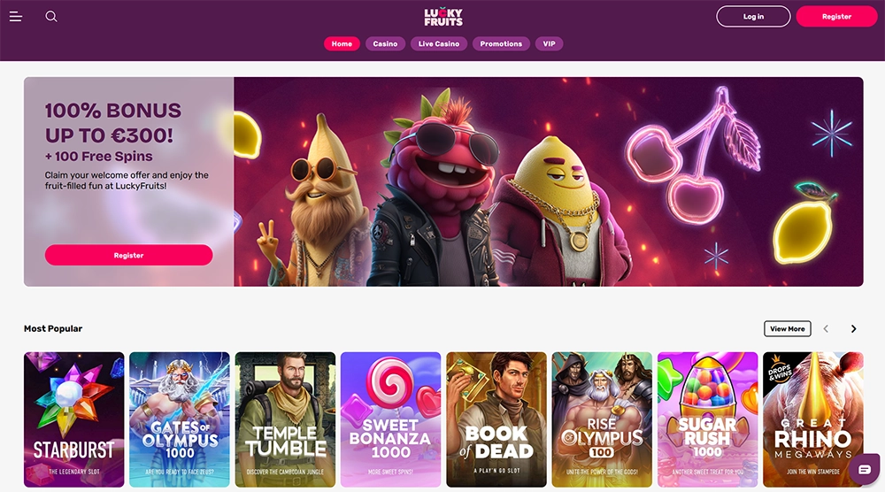 lucky fruits casino website