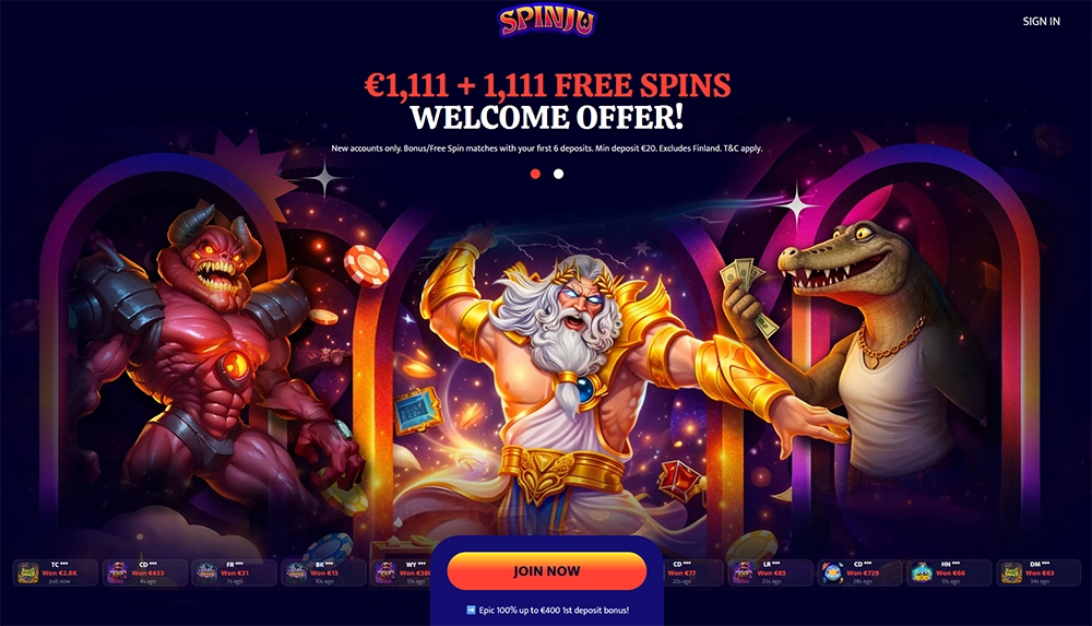 spinju casino website