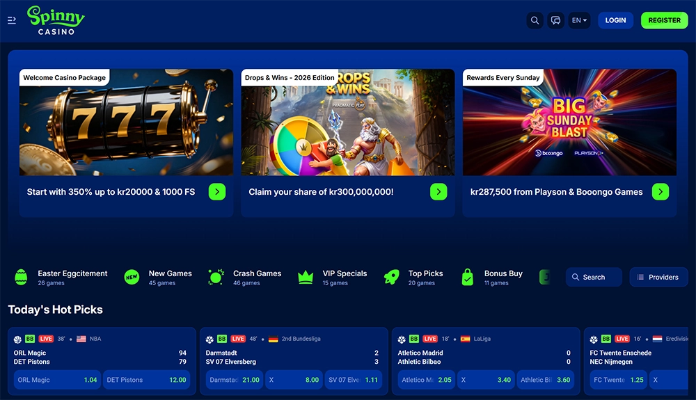 spinny casino website