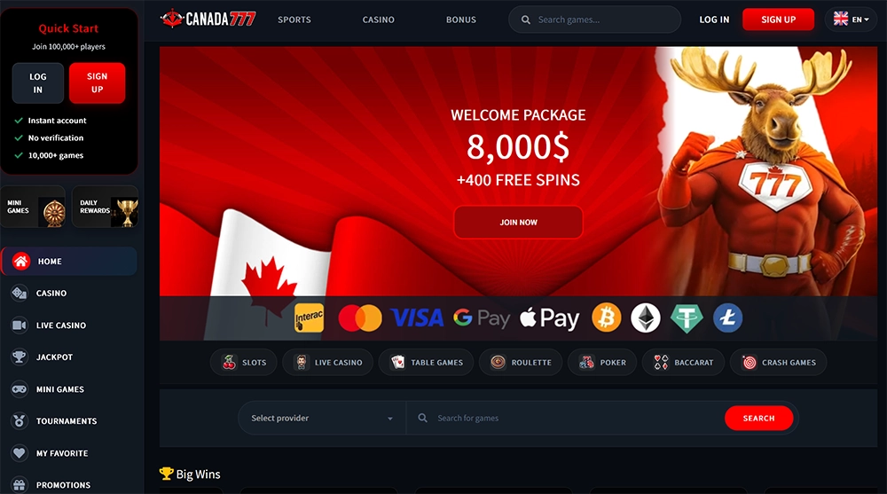 canada777 casino website