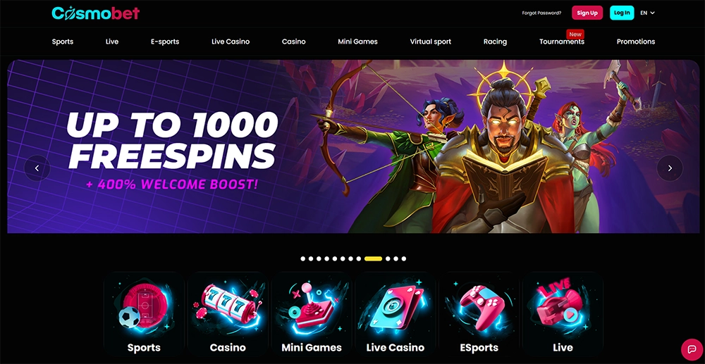 cosmobet casino website