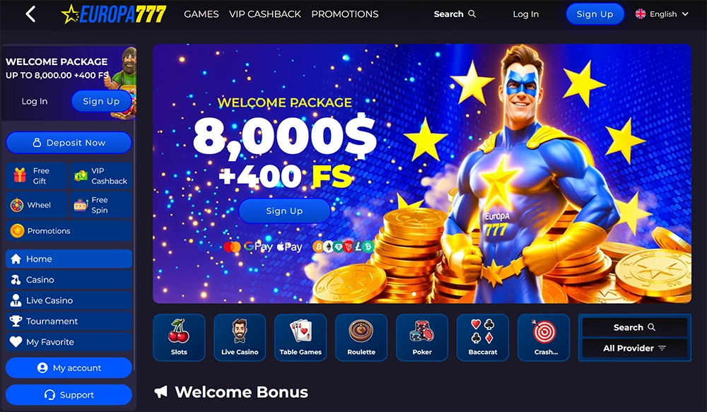 europa777 casino website