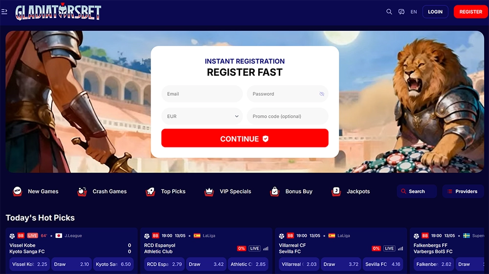 gladiatorsbet casino website