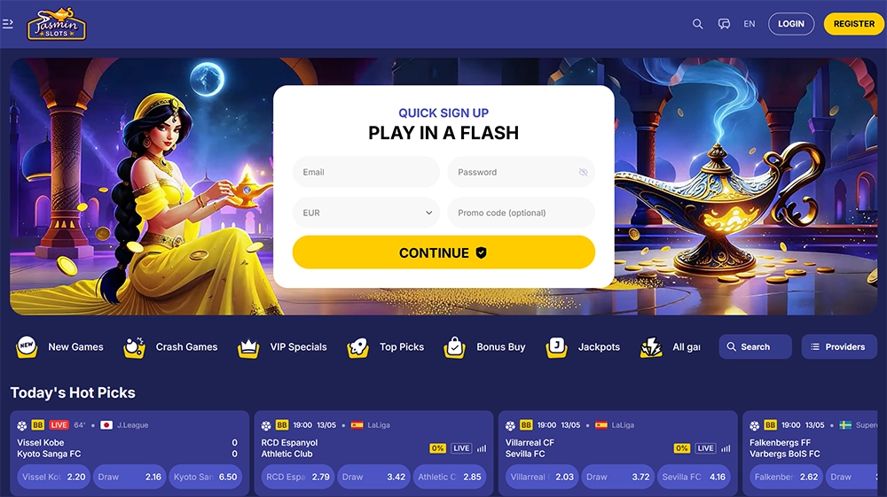 jasminslots casino website