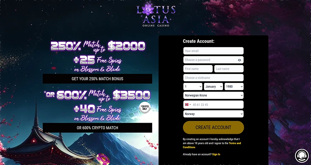 lotus asia casino website