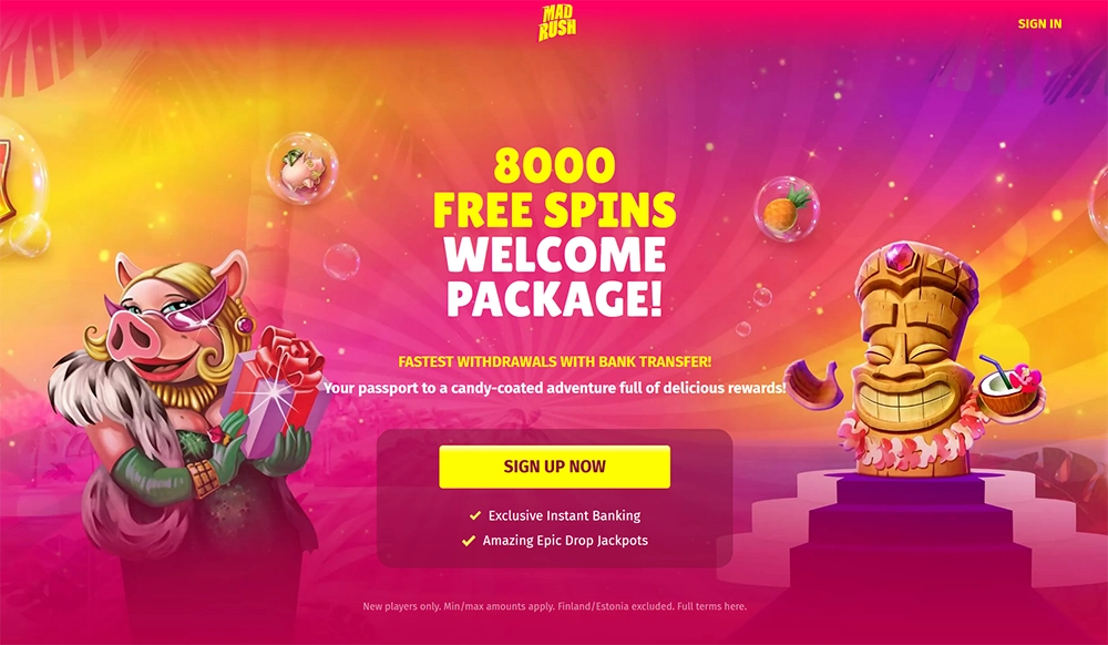 mad rush casino website