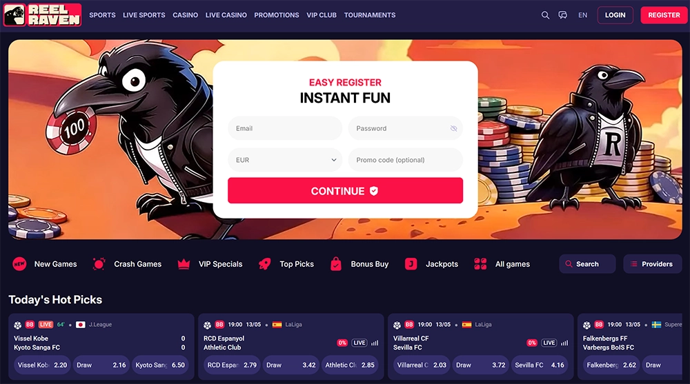 reelraven casino website