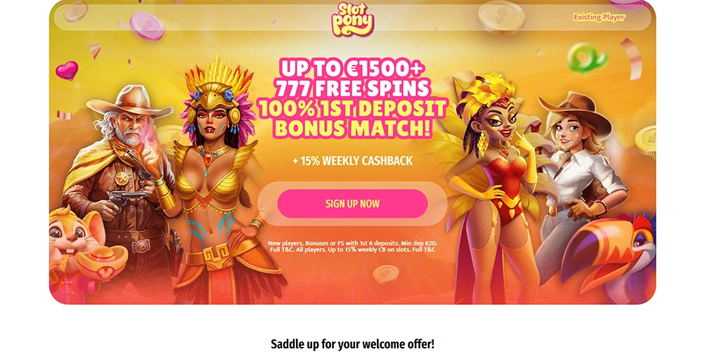 slot pony casino website
