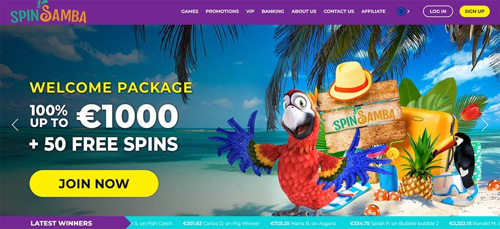 spin samba casino website