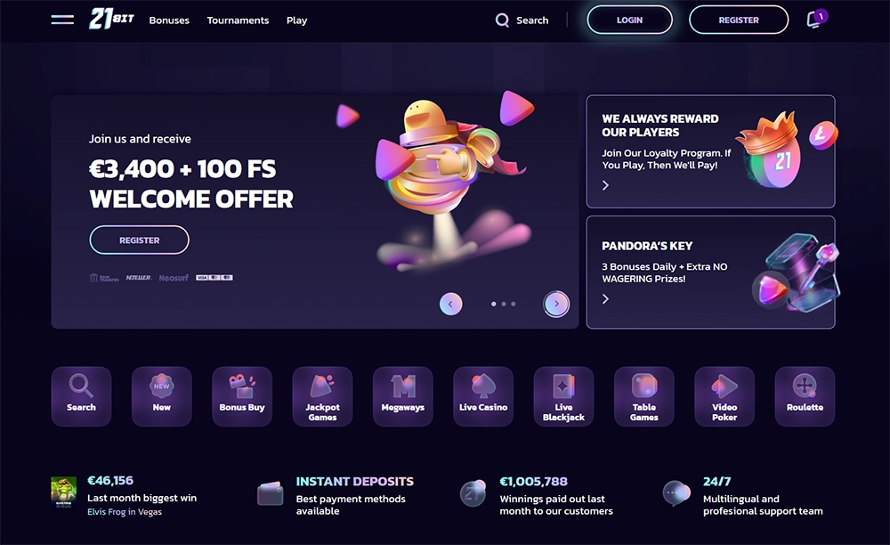 21bit casino website
