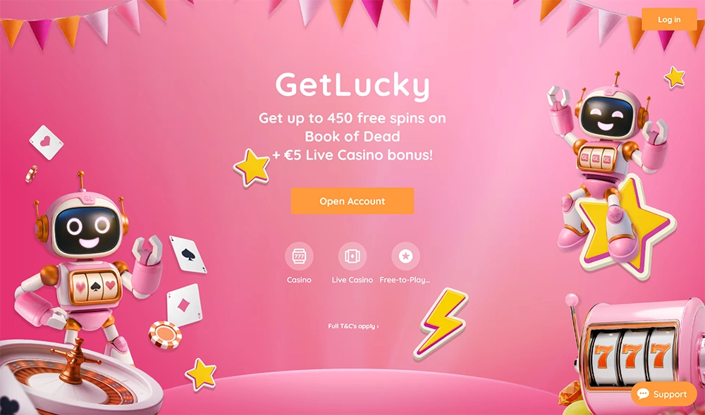 getlucky casino website