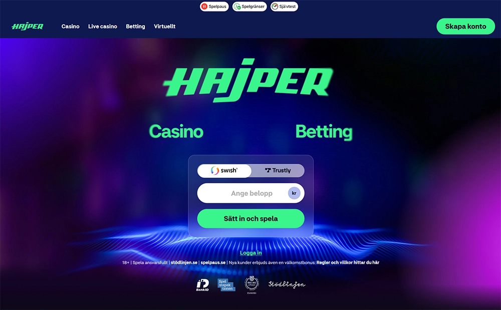 hajper casino website