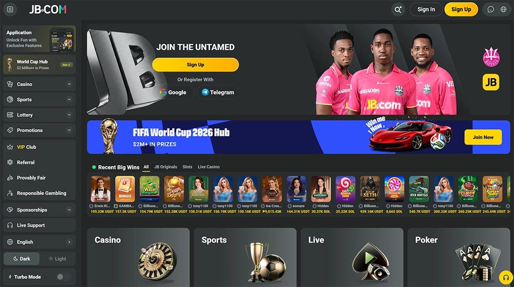 jb casino website