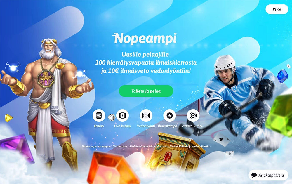 nopeampi casino website