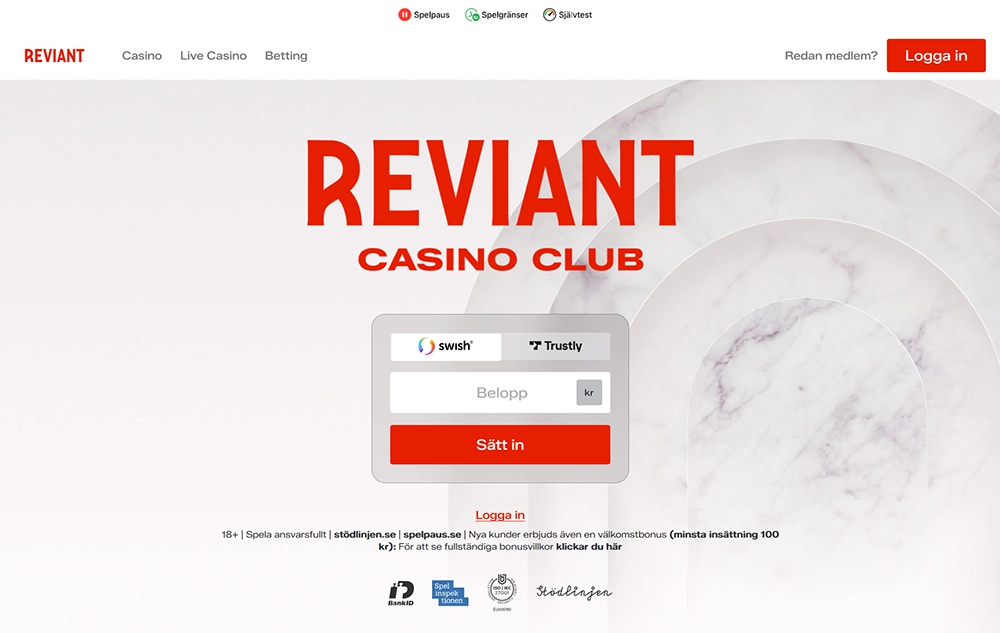reviant casino website